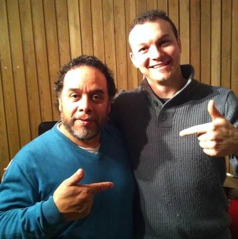 Yaovann et Tino Gonzales posant ensemble
